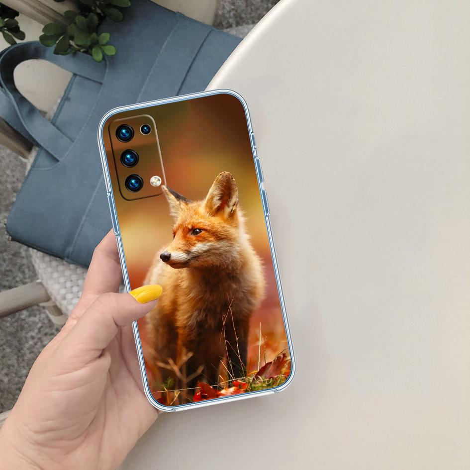 FM24 fox cute Soft Shell Transparent Phone Case for Motorola Moto G7 G8 G9 G84 G85 G73 G24 G15 Z2 Play Power Plus