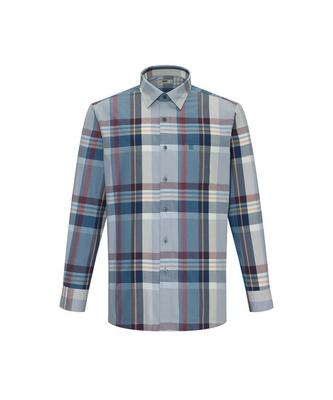 Dagseusyeocheu Cotton Blend Big Check Casual Shirt Regular Fit Navy_Dla2Shcl142N1