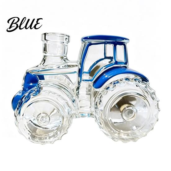 Bar Decorative Bottle Tractor-Shaped Whiskey Bottle Vehicle Shaped Glass Container Clear Wine Decanter Liquor Flask for Home Kitchen with