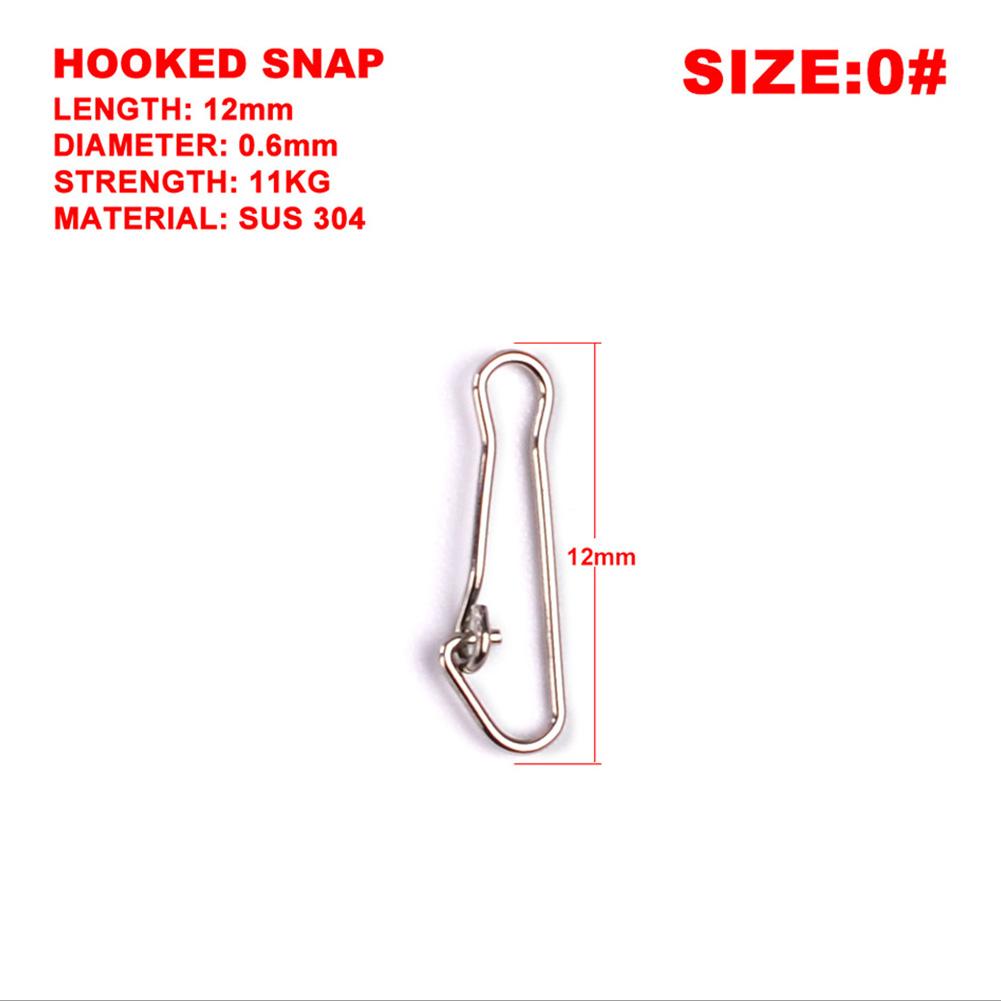 100PCS/Set Stainless Steel Fishing Pin Cucurbit Shape Hooked Snap Pin