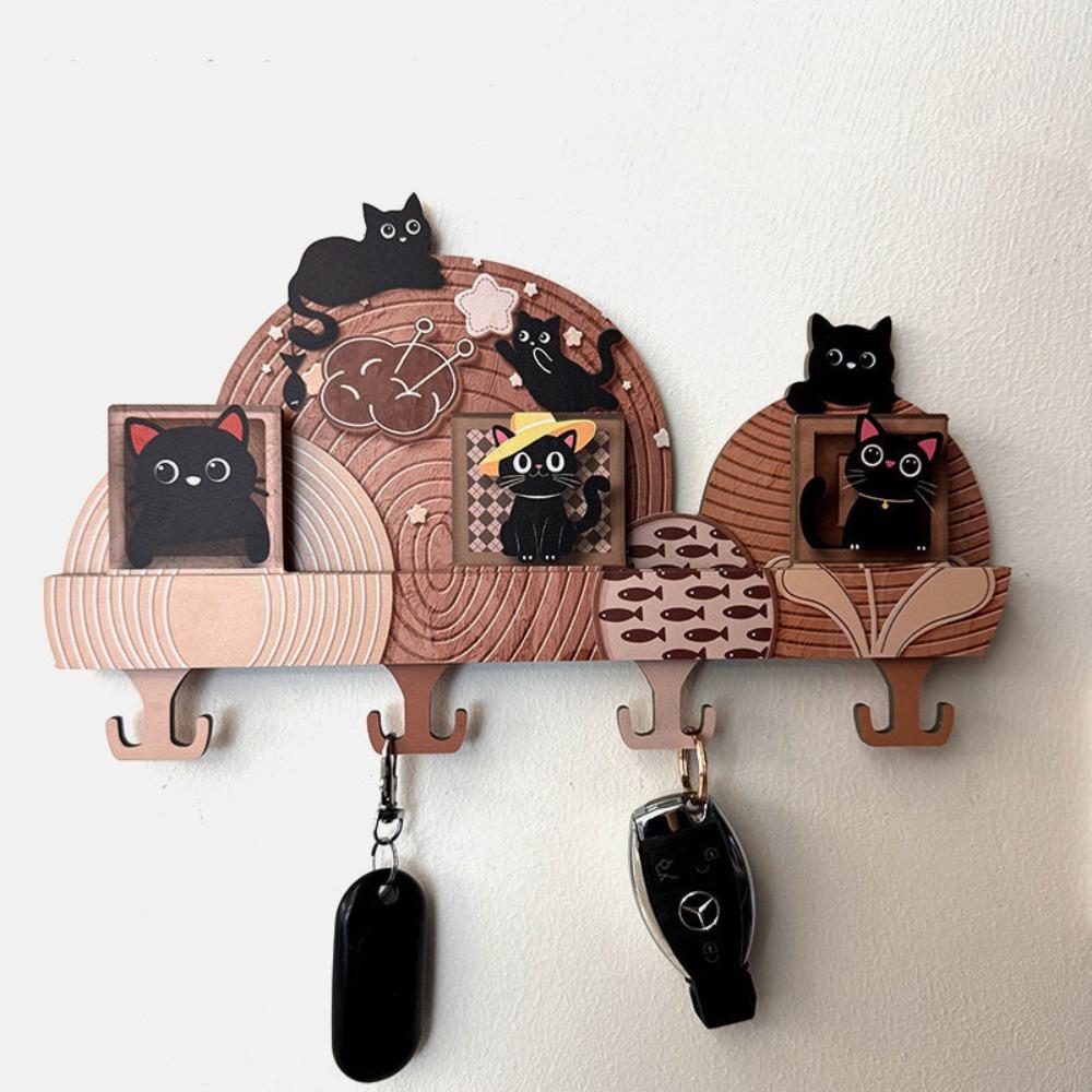 No Punching Required Wall Mounted Key Holder Originality Entrance Storage Rack  Entrance