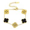 15mm Fashion Fresh Department Four-leaf Flower Bracelet Titanium Steel Women's Classic Models Four-leaf Clover Bracelet