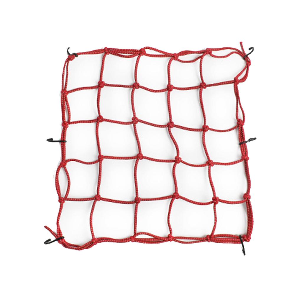 Motorcycle Reflective Cargo Net 16"x16" Bungee Cargo Net Stretchable Luggage Thicken Netting FuelTank Helmets Mesh