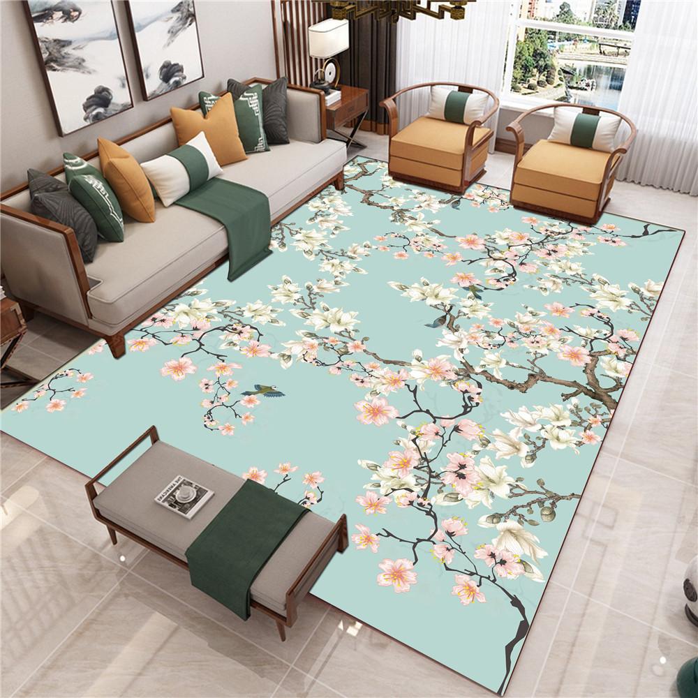 New Chinese Style Living Room Carpet Chinese Style Sofa Coffee Table Mat Bedside Classical Style Carpet