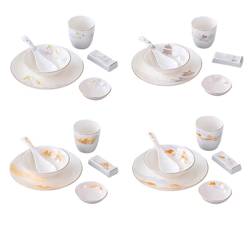 Lainuo Geschirrset aus Keramik im neuen chinesischen Stil