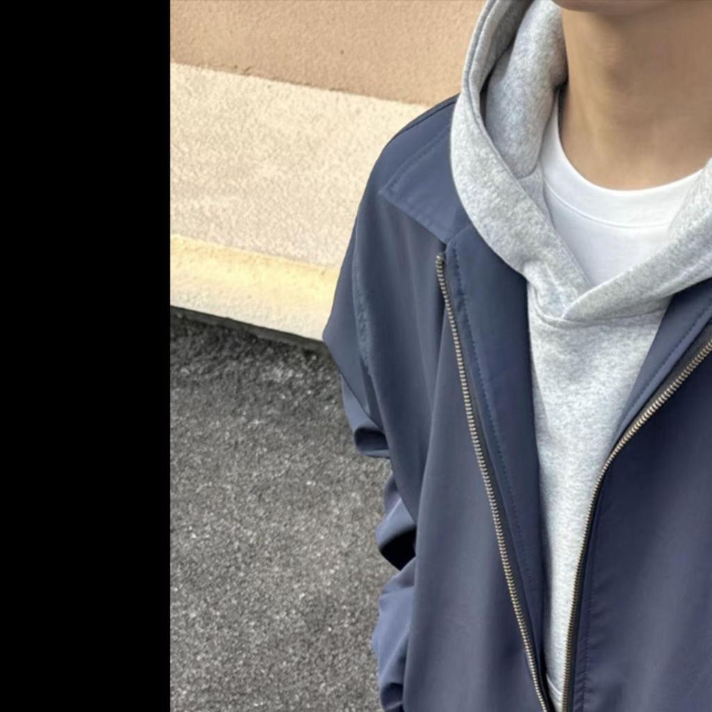 Men's Black MA1 Bomber Jacket - Autumn Streetwear Cool Lapel Short Silhouette Baseball Outerwear.
