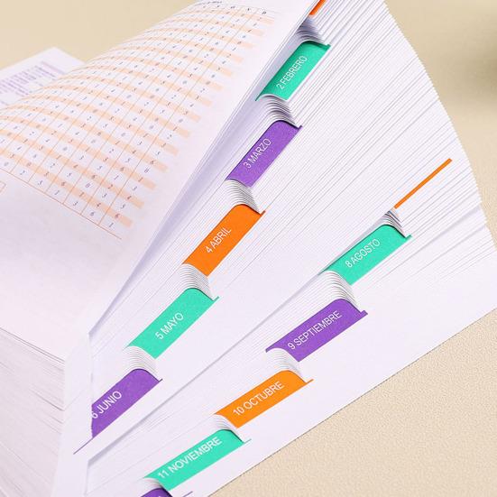 Faux Leather Cover 2024 Planner Notebook 12 Monthly Weekly Agenda Notebook with Elastic Closure Pen Loop Series