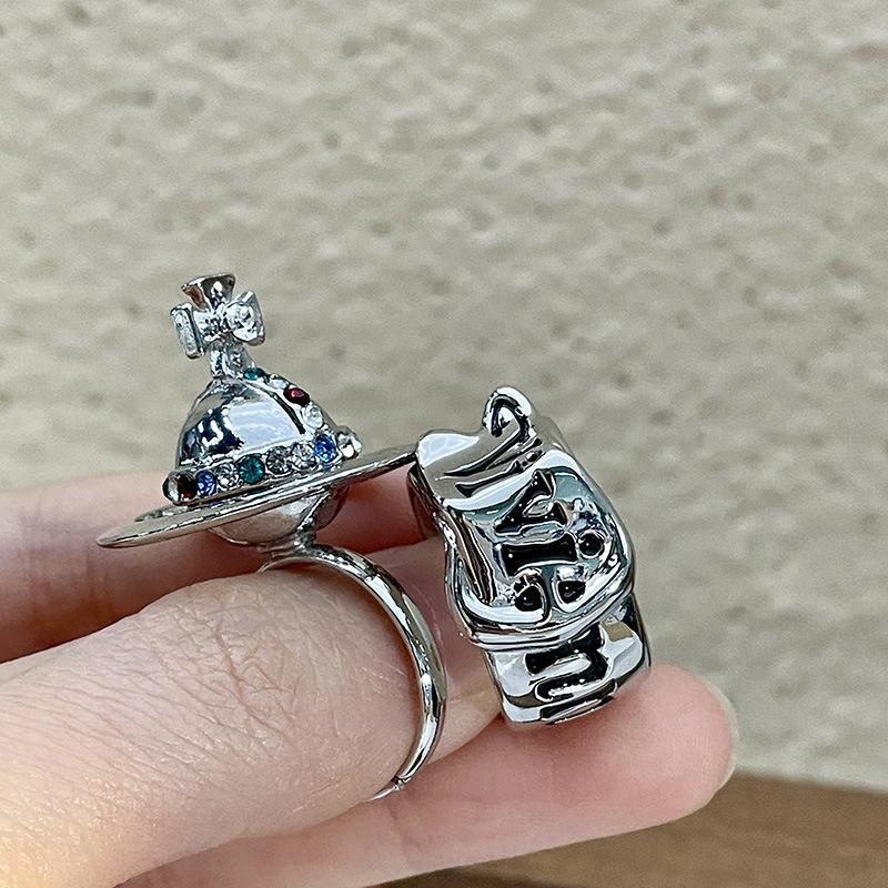 Planet Weit Gesicht Gürtelschnalle Premium Gefühl Brieföffner Ring Persönlichkeit Dunkler Wind Kombination Zeigefinger Saturn Ring Weiblich