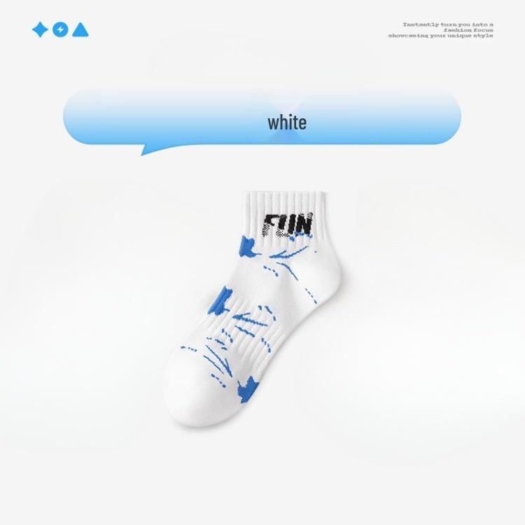 Junior Boys Summer Breathable Anti-odor Sweat-wicking Sports Socks One Size 36-44 белый
