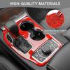 For Grand Cherokee Interior Trim Kit Red Compatible with Jeep Grand Cherokee 2016-2021 Red Interior Accessories 17pcs