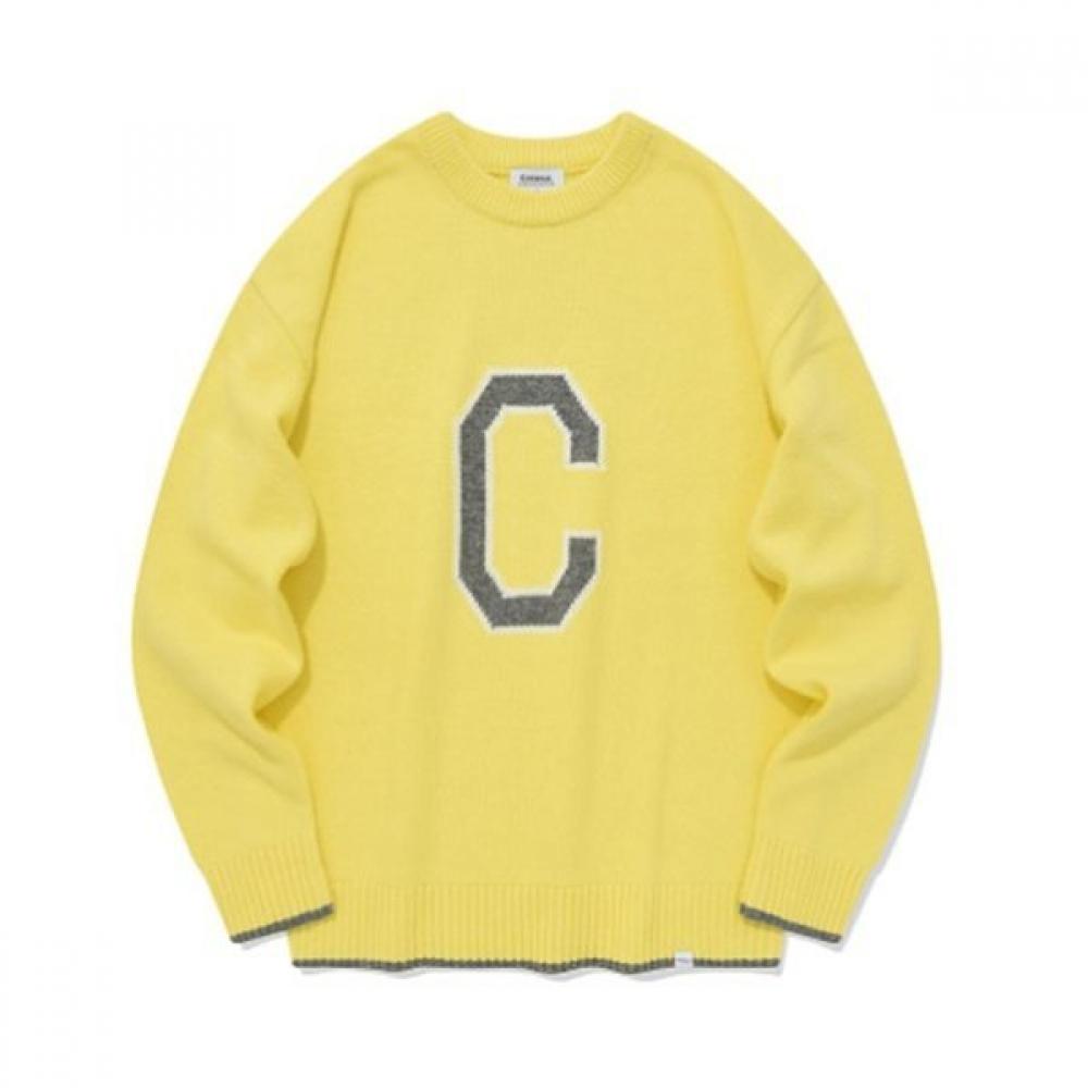 Covernot Lână Miel Logo C Tricotaj Gât Rotund B1 Co2303kt05 Yl Bl