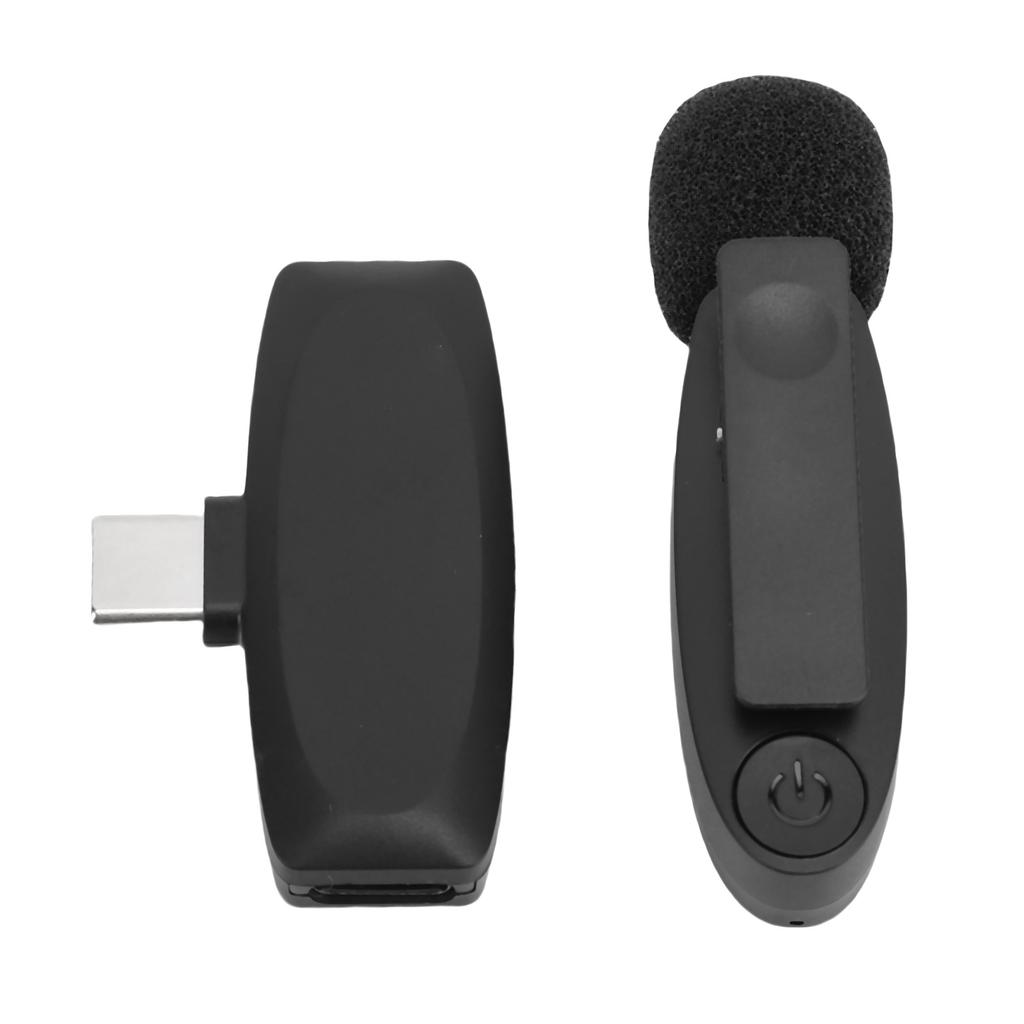 Wireless Lavalier Microphone Noise Cancelling 2.4GHz Omnidirectional Lapel Mic for Video Recording L