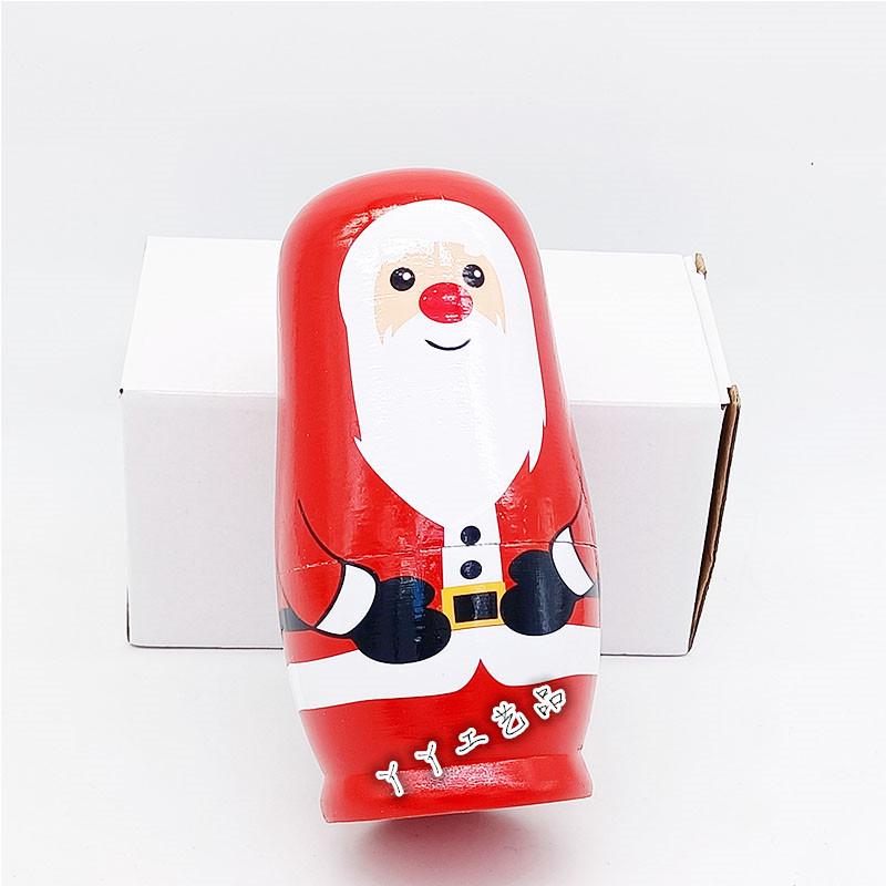 Six-Layer Santa Claus Snowman Nesting Dolls: Educational Wooden Toys & Home Decorations