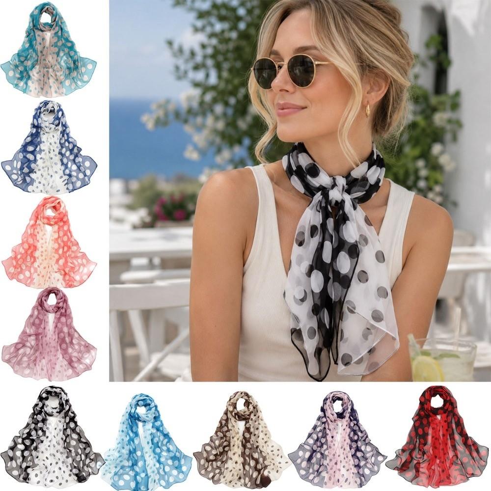 Sunscreen Shawls Wraps Scarves for Women Summer Head Wraps Polka Dot Scarf Air Conditioner Shawl