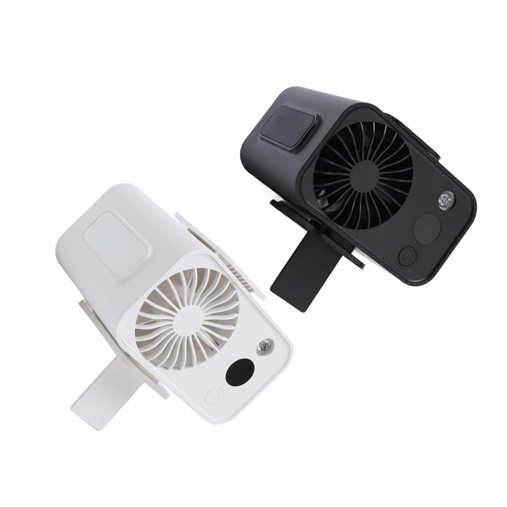Portable Waist Fan Wearable Hanging Neck Clip On Belt Personal Fan with LED Light Digital DisplayUSB