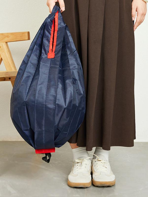 1Pc Folding Eco-friendly Shopping Bag Supermarket Large Capacity and Ultra Lightweight Hand in Hand with Hanging Buckle Bag