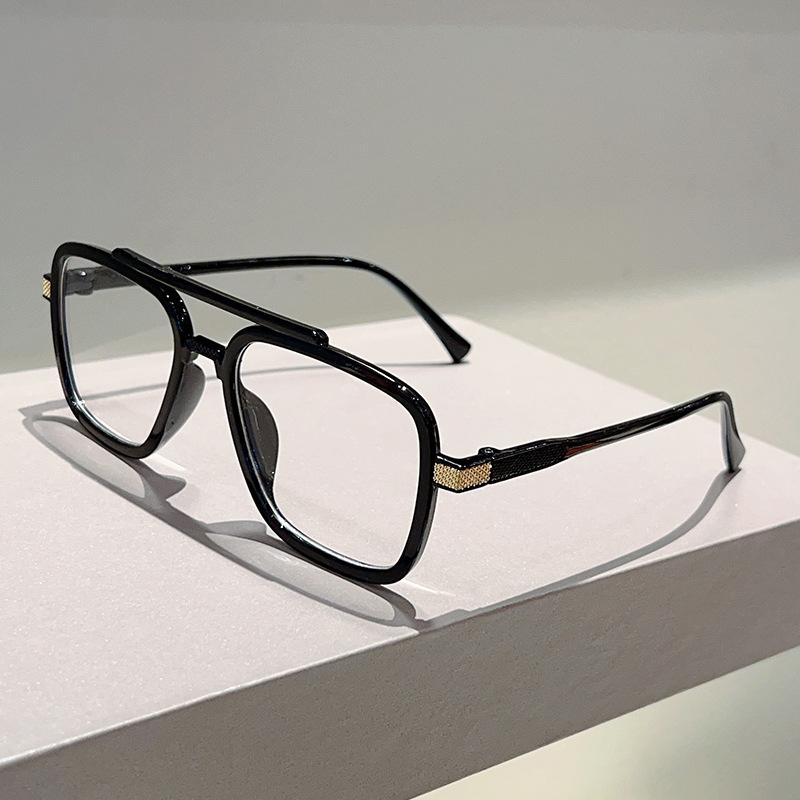 Internet celebrity double beam large frame show face small sunglasses leisure trend travel driving anti-glare toad sunglasses