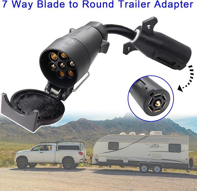 7-Pin American To European Trailer Adapter: Wiring Harness for Brake, Turn Signal & Tail Light Connector