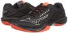 Mizuno Wave Claw EL 2 Wide Badminton Shoes, Fit, Lightweight, Flexible, and Resilient, All-Around Design, Black/Gray/Red, Size 23.0 cm, 4E