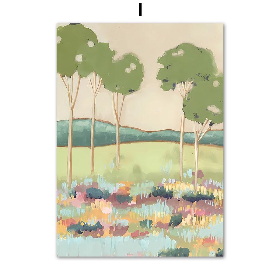 Boho Abstract Girl Sea Beach Leaf Illustration Wall Art Canvas Painting Nordic Poster And Prints Pictures For Living Room Decor