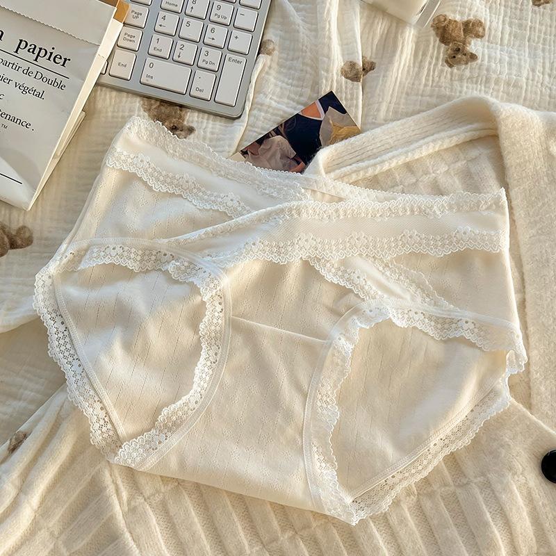 

Lady Sweet Pure Desire Wind Сексуальные кружевные дышащие трусики-брифы без следов и зажимов для бедер XXL молочный белый