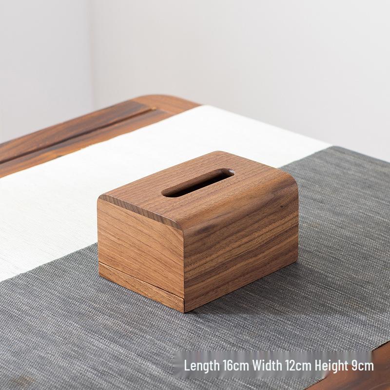 Bamboo Wood Paper Towel Box - Modern Desktop & Car Storage, Creative Bamboo Material, Suitable for Home.
