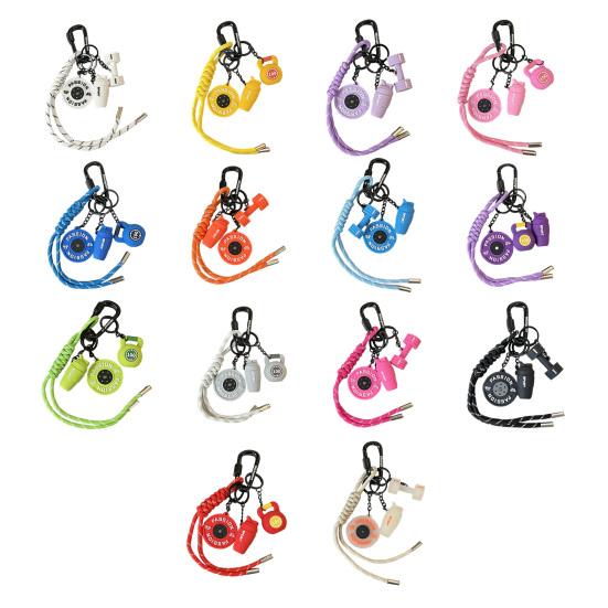 Fitness Keychain Weightlifting Fitness Equipment Charm with Keyring Weight Plate Dumbbell Key Chain Bag Backpack Charm Gift for Gym Enthusiasts