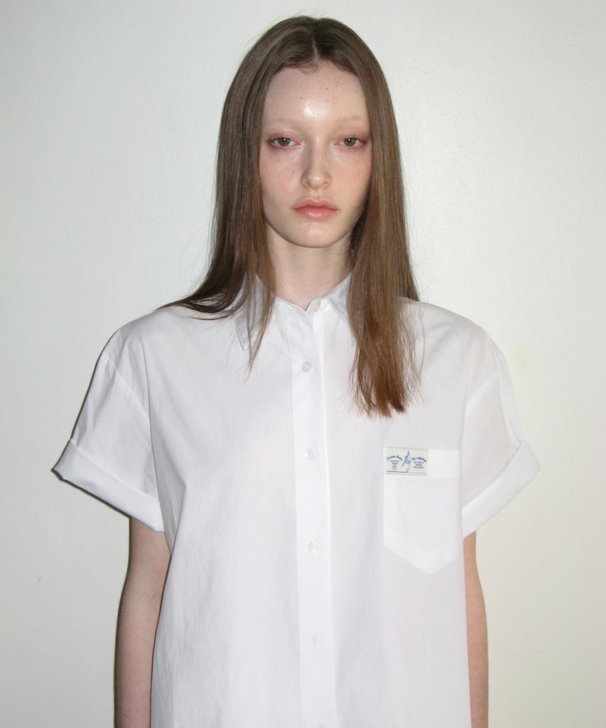 SINOON Half Sleeve Cotton Shirt (White)