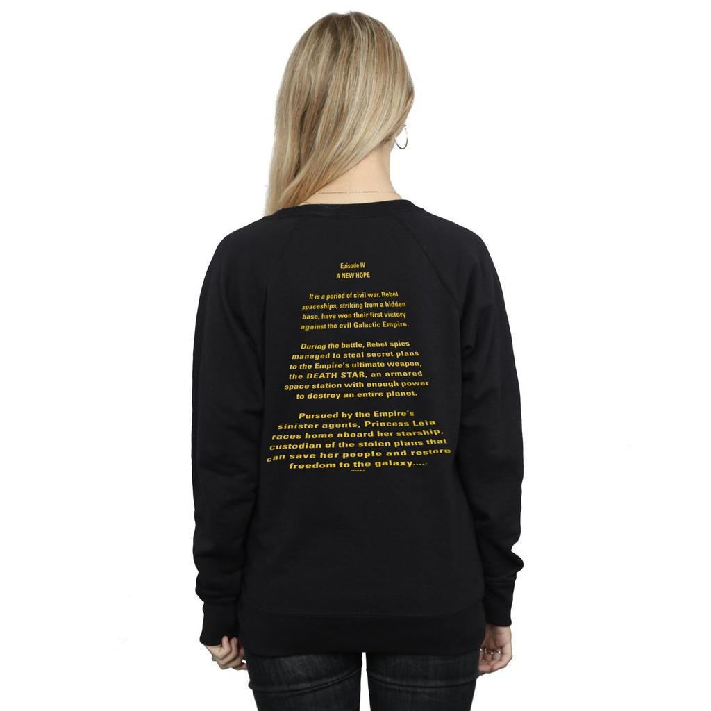 STAR WARS Womens/Ladies A New Hope Opening Crawl Badge Sweatshirt