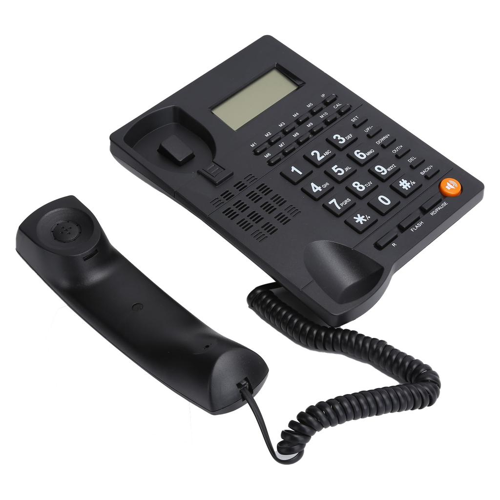 L019 3 Desktop Landline Corded Telephone with Large Button for Family Office and Hotel