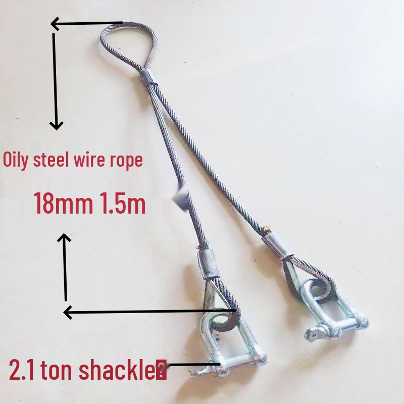 Vinç Bakım Riggingi için Kancalı İki Bacaklı Preslenmiş Tel Halat Sapan