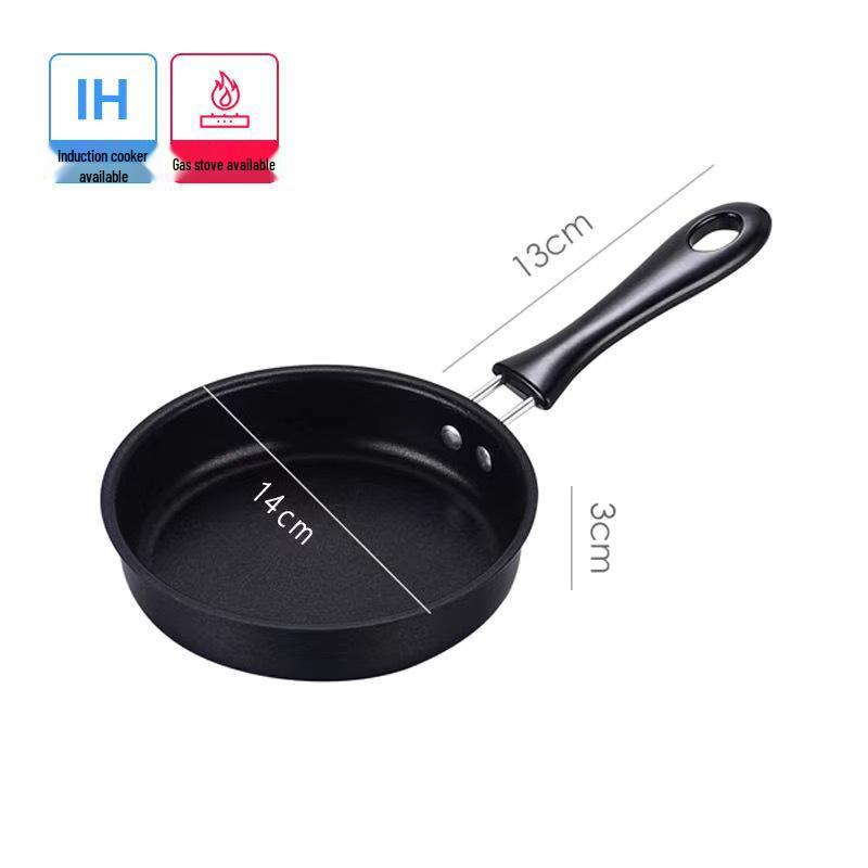 Mini Non-stick Frying Pan for Eggs and Steak, Induction Compatible, Flat-bottomed Maifan Stone Cookware