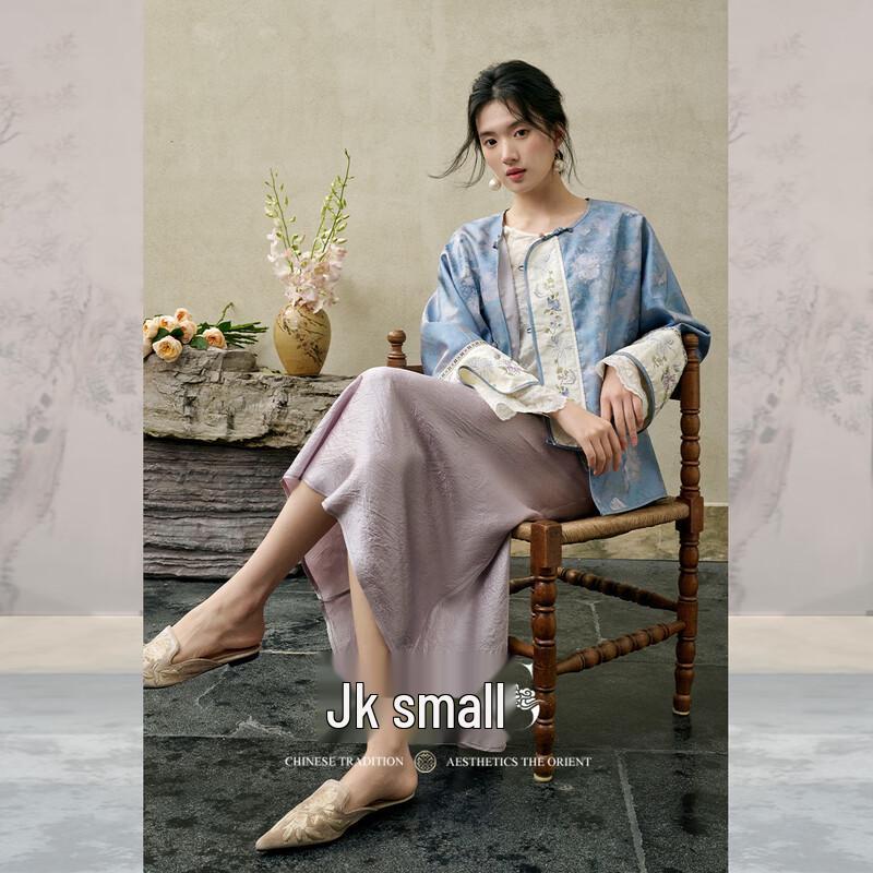 

JK&JS Chun Qing Luo Women s Chinese Style Jacquard Jacket M