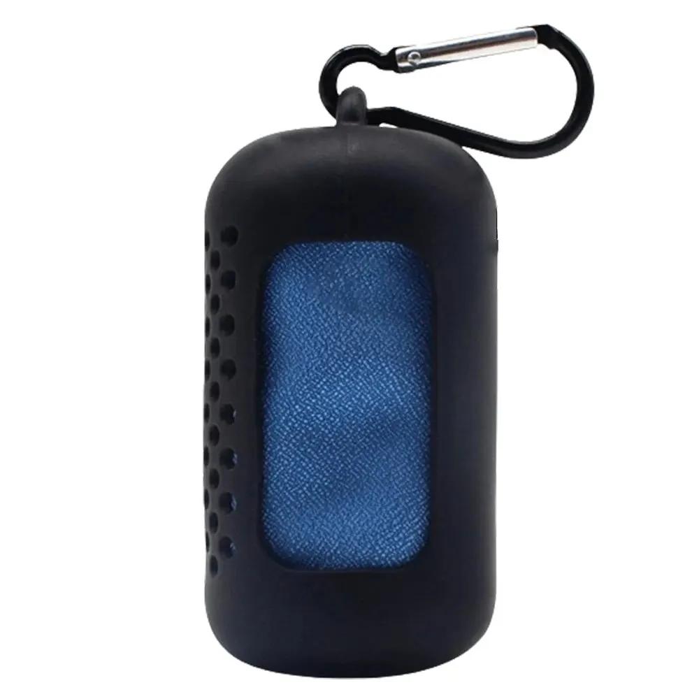 Quick Drying Microfiber Towels Beach Accessories Towel Sport Fitness 1PC Circular Silicone Wrapped Cold Towel Cooling Towel