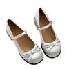 Retro Mary Jane Einzelne Schuhe mit flachem Ausschnitt Damen Sommer neue modische vielseitige Röcke dicker Absatz coole einzelne Schuhe
