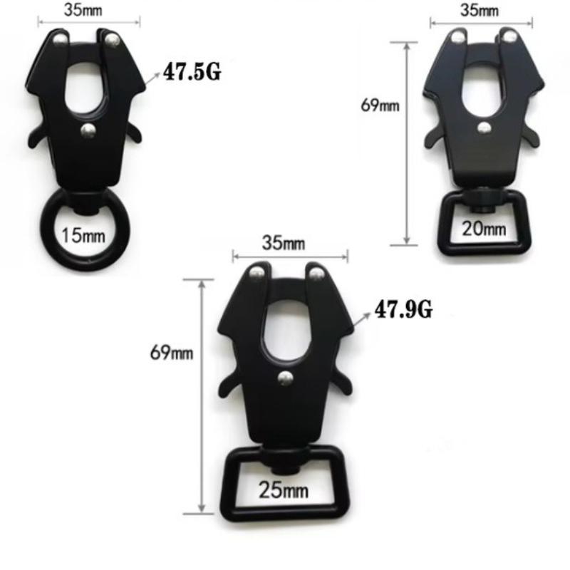 1Pc Medium To Large Size Dog Leash Zinc Alloy Leash Frog Buckle Tactical Pet Leash Outdoor Climbing Buckle