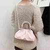 Dumpling Bag And Cloud Purse Trendy Ruched Clutch For Women Fash Pu S Shoulder Bag Handbag ()