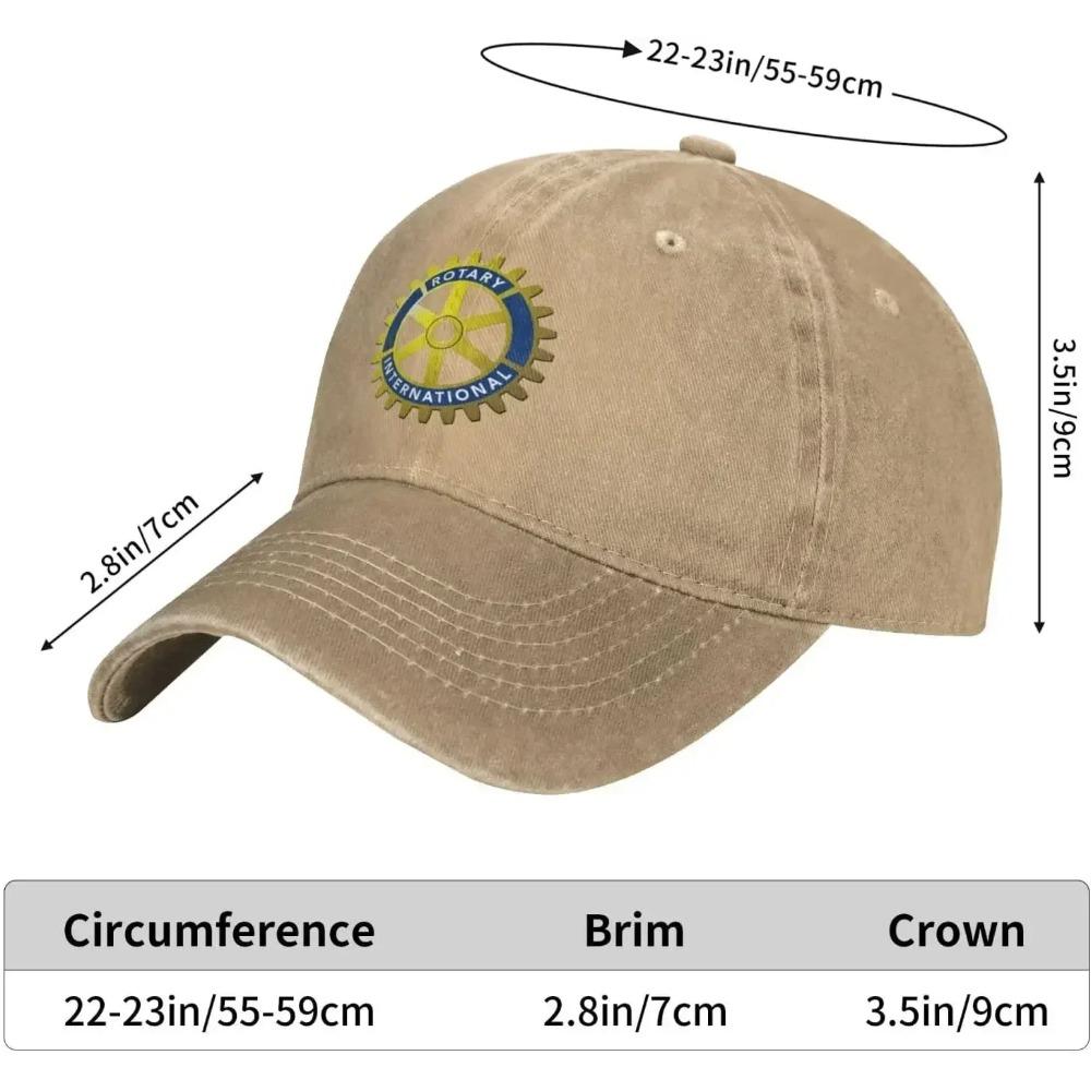 Rotary-International Hat Adjustable Baseball Cap Cotton Cowboy Hat, Fashionable for Man Woman