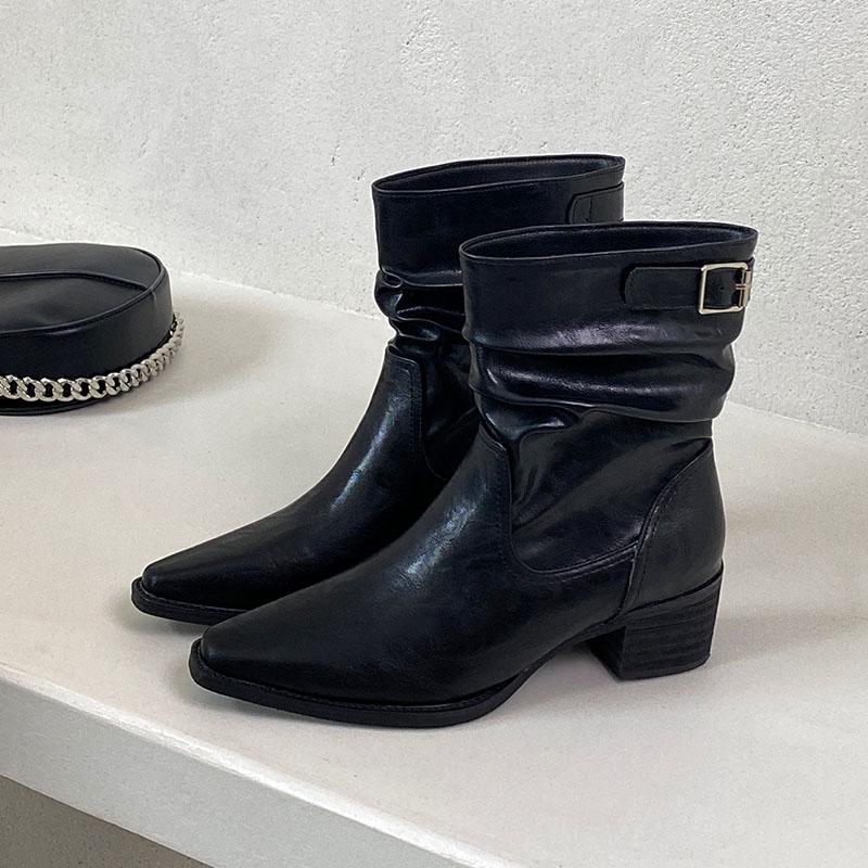 

Мода Мода Женские ботильоны с острым носком и современным каблуком 5 см Обувь Женская обувь-слипоны Женские короткие ботинки Туфли-лодочки 35 чёрный