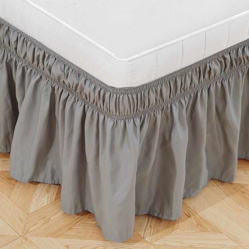 Solid Color Elastic Bed Skirt Suitable for Bedroom Decoration90cm/100cm/150cm/200cm The Bed