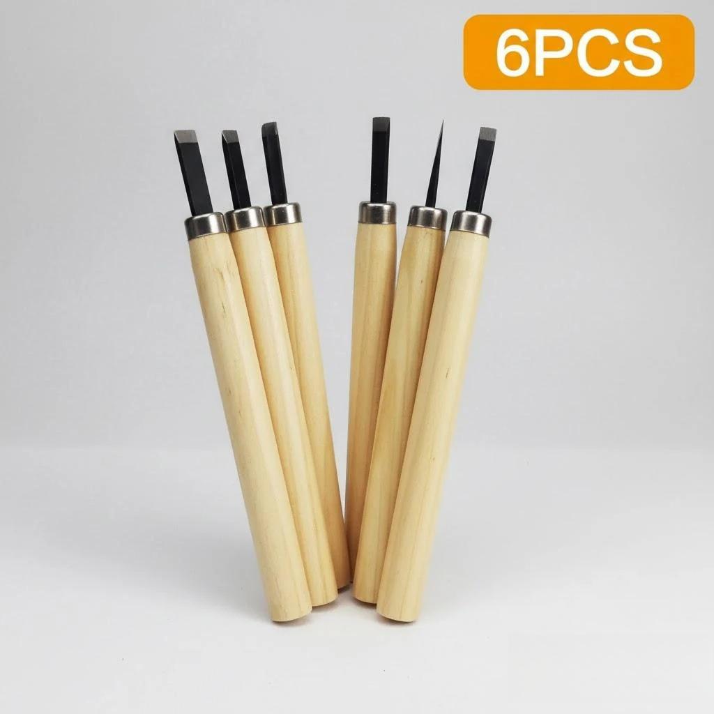 Wood Carving Chisels Set 3 6 12PCS DIY Tool Kit for Woodworking Knives Hand Tools Detailed Gouges Wood Cutter