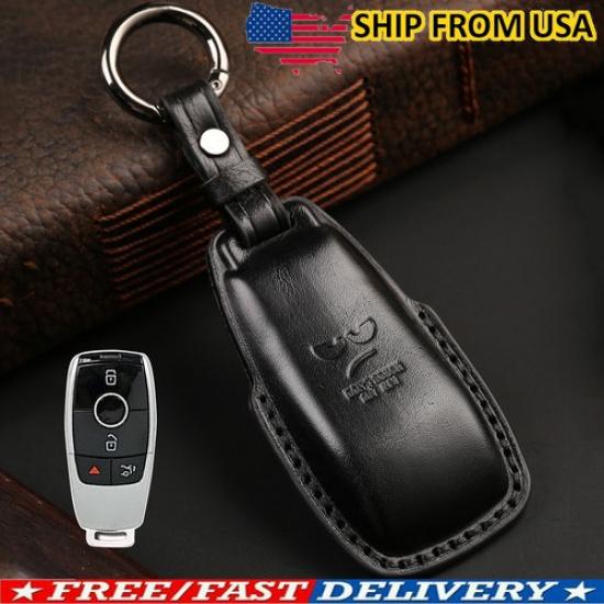 

4 Button Key Fob Ring Chain Cover Case Protector For Mercedes Benz A C E Class
