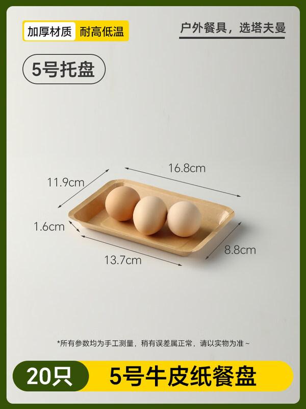 ZISIZ Rectangular Disposable Food-Grade Paper Plates