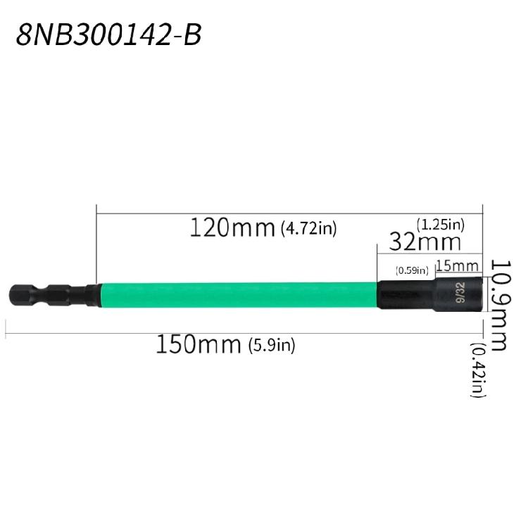 Long Hexagonal Socket Adapters Hexagonal Nut Driver for Enhancing Torque Transmission in DIY Projects and Machine Repairs