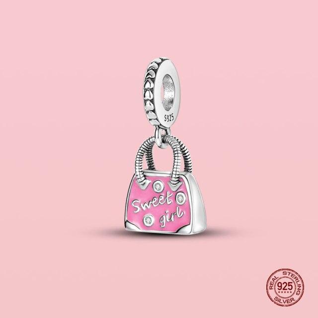 Pendentif en argent sterling 925 avec perles pour bracelet et collier Panjia originaux, bijoux pour femmes