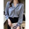 And America Cross Border Spring & Fall New Product Work Clothing Accessible Luxury Ol Fashion V-neck All-Matching Long Sleeve Shirt Tops Female Shirt