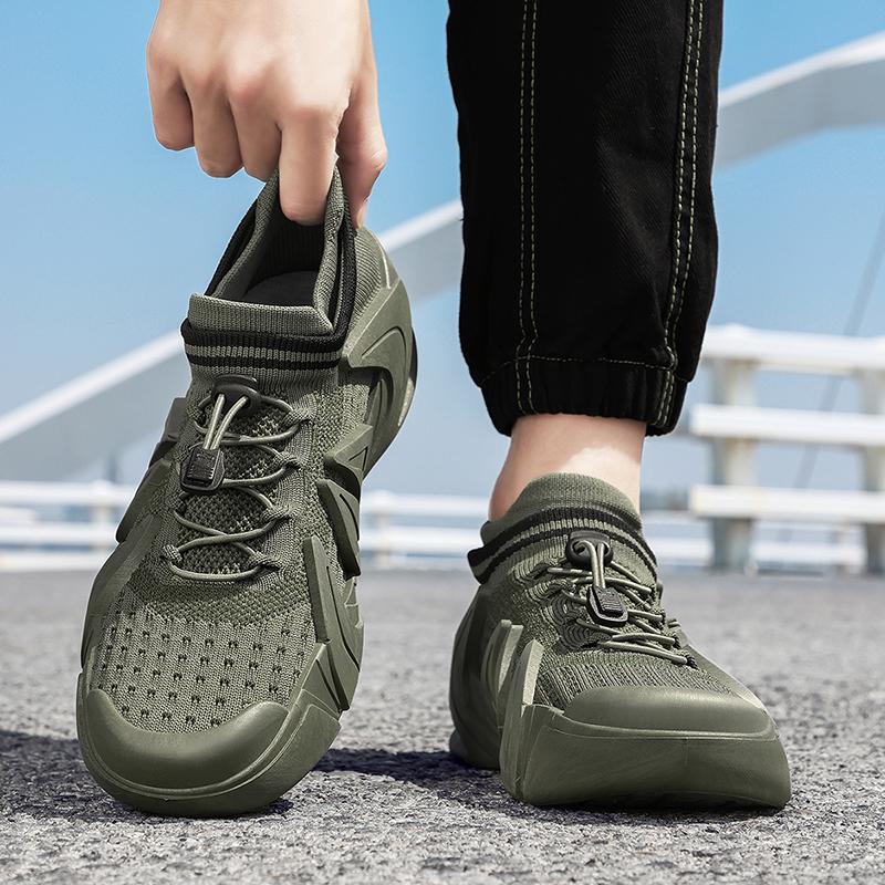 Men’s Sports Shoes Running Sneakers Students Jogging Shoes Green Lightweight Walking Socks Shoes Over Sized