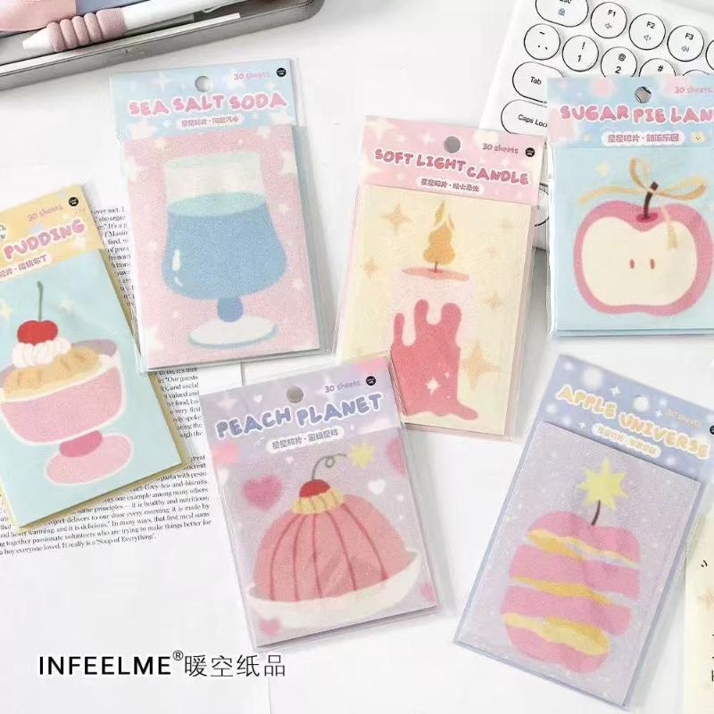 

Office School Supplies Gifts Korean Notes Star Fragments Series Simple Office Message Sticky Lovely Memo Pad Kawai Stationery