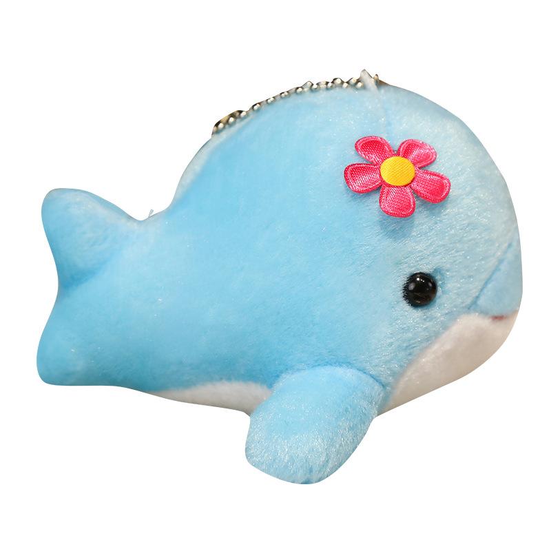 Charming Animal Ocean Plush Dolphin Keychain Adorable Whale Stuffed Toy