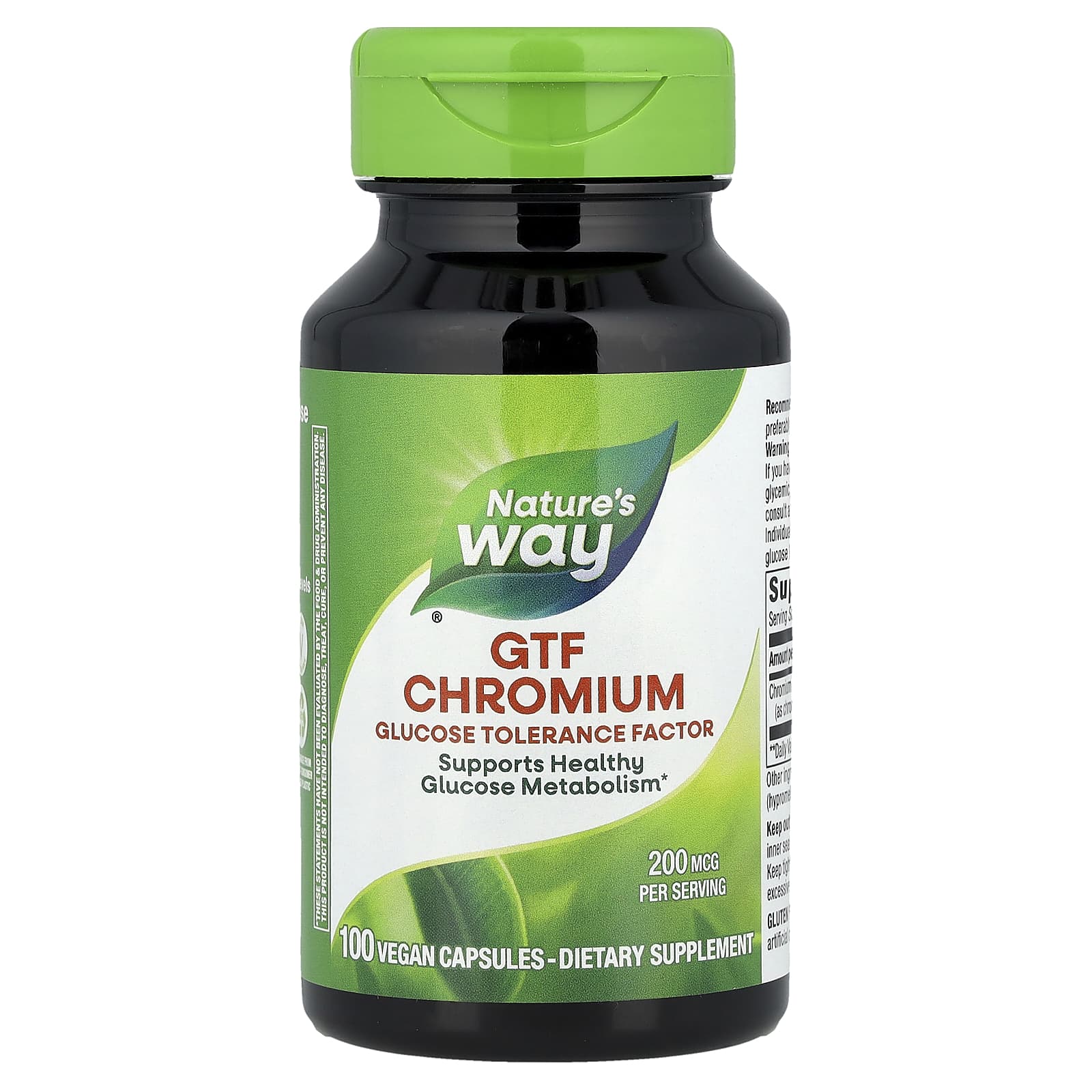

Nature S Way, Gtf Chromium, 200Mcg, 100 Veggie Caps